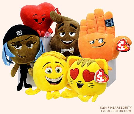 Ty emoji characters from The Emoji Movie Cat With Heart Eyes, The Emoji Movie, Cat With Heart, Emoji Characters, Emoji Movie, Ty Plush, The Emoji, Ty Beanie Babies, Beanie Babies