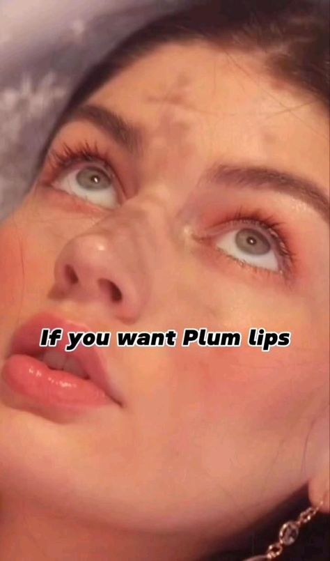 How To Get Plump lips 👄 Plum Lips Exercise, How To Grow Lips, Girls With Small Lips, Get Plump Lips, How To Get Fatter, Fuller Lips Naturally, Plump Lips Naturally, Natural Lip Plumper, Changing Life