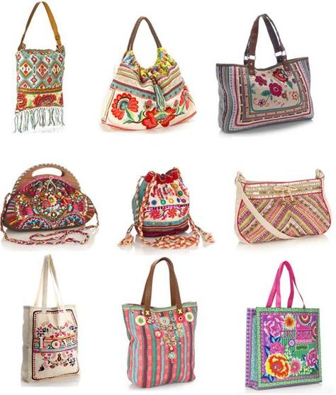 Accesorios Hippie CHiC. Muy CHIC!!                                                                                                                                                     Más Estilo Hippie Chic, Moda Hippie, Sacs Design, Estilo Hippy, Ethnic Bag, Hippy Chic, Estilo Hippie, Hippie Bags, 자수 디자인