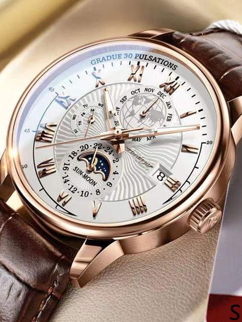 Casual,Business Collar  PU Leather  Wrist Watches Embellished   Men's Watches Wristwatch Men, Watch Collection, Wrist Watches, Maternity Bag, Business Fashion, Luxury Watches, Quartz Watch, Fashion Online Shop, Pocket Watch