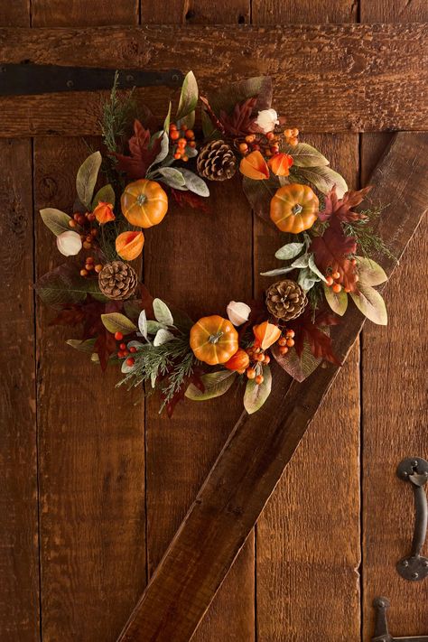 Buy Standard Autumn Pumpkin Small Wreath from the Next UK online shop Small Wreath, Small Wreaths, Autumn Crafts, Autumn Wreath, Seasonal Wreaths, Seasonal Home Decor, Autumn Wreaths, Wedding Guest Dress Summer, Autumn Aesthetic