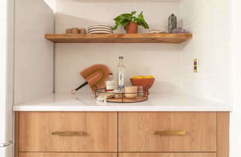 Wood kitchen cabinets // floating shelves // tahoe kitchen cabinets // semihandmade Kitchen Open Cabinets, Floating Shelves Modern, Open Shelving Kitchen, Heavy Duty Floating Shelves, Shelves Modern, Shelf Cover, Wooden Floating Shelves, Drywall Screws, Kitchen Cabinet Styles