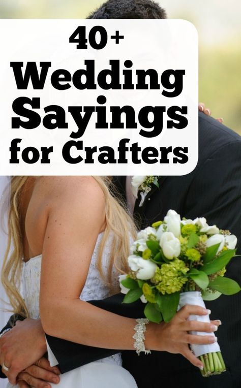 40+ Wedding Sayings for Crafters - Great for Silhouette Portrait or Cameo and Cricut Explore or Maker small business owners - http://cuttingforbusiness.com/2018/04/03/wedding-sayings-for-crafters/ Wedding Sayings, Wedding Scrapbook Pages, Engagement Quotes, Wedding Scrapbooking Layouts, Cricut Wedding, Scrapbook Quotes, Best Friends For Life, Silhouette Portrait, Wedding Quotes