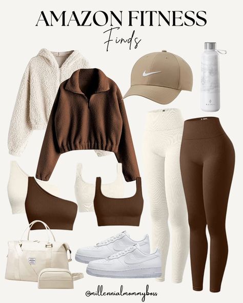 Gymwear Outfits, Crop Pullover, Fitness Wear Outfits, Cute Gym Outfits, Amazon Clothes, غرفة ملابس, Cute Lazy Day Outfits, Lazy Day Outfits, Modieuze Outfits