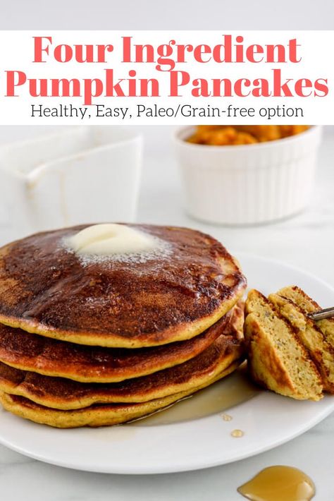 Healthy Pumpkin Pancakes, Clean Eating Vegetarian, Home Works, Pumpkin Pancake Recipe, Paleo Pancakes, Slender Kitchen, Pancakes Breakfast, Weight Watchers Breakfast, Pumpkin Pancakes