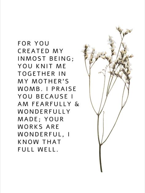 Fearfully And Wonderfully Made Wall Art Print, Psalm 139:13-4 Minimal Christian Wall Art, Floral Bible Verse Poster, Scripture Art Print Psalm 139:13-14, Floral Bible Verse, Verse Poster, Psalm 139 13, Scripture Art Print, Fearfully Wonderfully Made, Bible Verse Posters, Fearfully And Wonderfully Made, Baby Wall