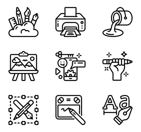 Idea Icon Design, Branding Icon Design, Graphic Icons Design, Graphic Design Icons Illustrations, Graphic Design Icons Symbols, Modern Icon Design, Graphic Design Doodles, Graphic Design Symbols, Business Icon Design