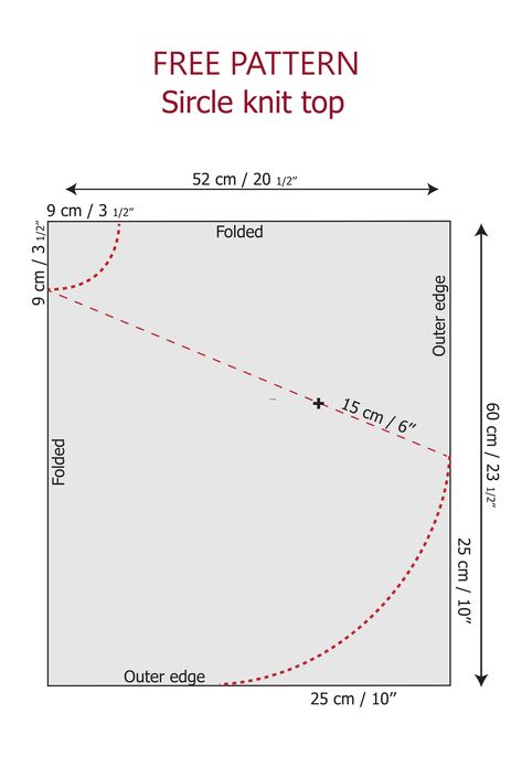 Make a circle knit top in no time! This is an easy sewing project even for beginners! Knit Shirt Pattern, Circle Top, Knit Top Patterns, Tunic Sewing Patterns, Shirt Tutorial, Girls Dress Sewing Patterns, Diy Clothes And Shoes, Diy Tops, Paper Pencil