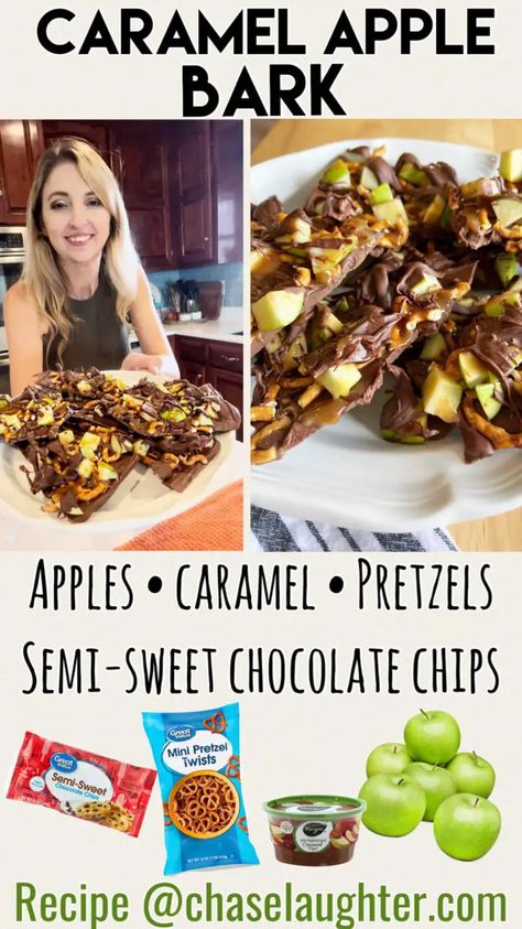 Caramel Apple Bark, Apple Bark, Apple Pretzels, Chocolate Caramel Apples, Pretzel Bark, Caramel Pretzels, Mini Pretzels, Cold Cuts, Chocolate Chip Recipes