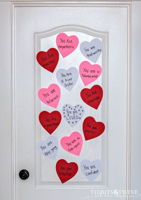 Valentine Love Messages, Make Someone Feel Special, Valentine List, Positive Adjectives, Printable Heart Template, February Hearts, February Classroom, Valentine Words, Reasons I Love You