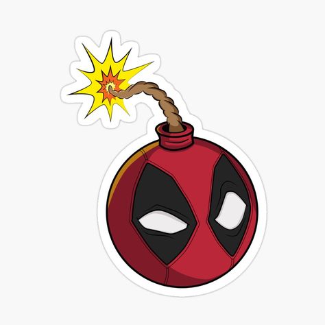 Get my art printed on awesome products. Support me at Redbubble #RBandME: https://www.redbubble.com/i/sticker/Bomb-Pool-by-studioGNTR/161577054.EJUG5?asc=u Deadpool Stickers Printable, Deadpool Stickers, Superhero Stickers, Sticker Inspiration, Deadpool Art, Yeti Stickers, Iphone Stickers, Tattoo Flash Sheet, Cute Laptop Stickers