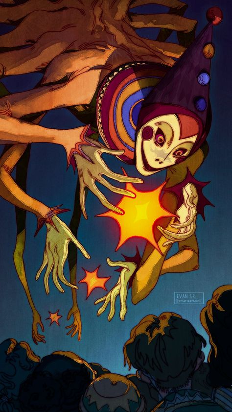 (1) Latest Tweets / Twitter Creepy Circus, Clown Party, Arte Nerd, Heroic Fantasy, Creepy Clown, Wow Art, Creepy Art, Creature Concept, Art Inspiration Drawing