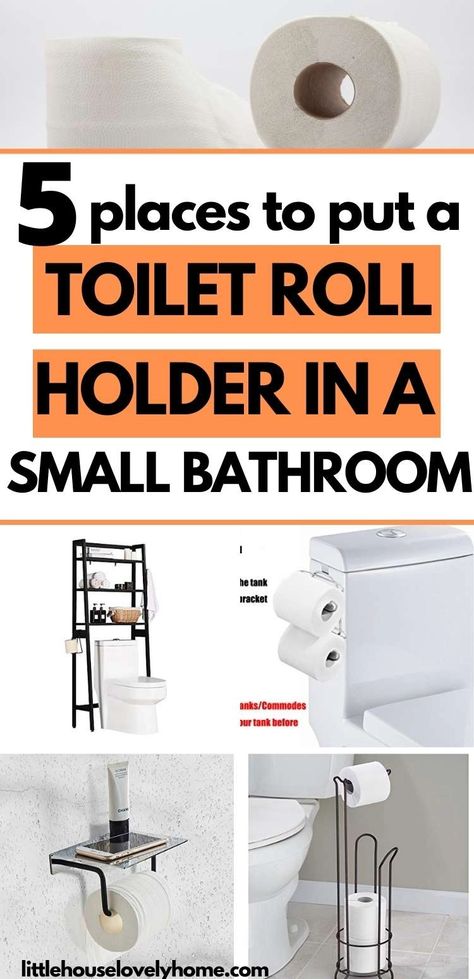 If you’ve ever remodeled a small bathroom, you’ll know that figuring out where to put the toilet paper holder in a small bathroom isn’t always the easiest problem to solve. These ideas will help you find the best place to put a toilet roll holder in your bathroom, no matter the size. Toilet Paper Storage For Small Bathroom, Toilet Paper Holder For Small Bathroom, Toilet Paper Holders For Small Bathrooms, Toilet Roll Holder Ideas Small Spaces, Toilet Roll Holders Ideas, Where To Put Toilet Paper Holder In Small Bathroom, Where To Put Toilet Paper Holder, Toilet Paper Holders Ideas, Toilet Paper Roll Holder Ideas