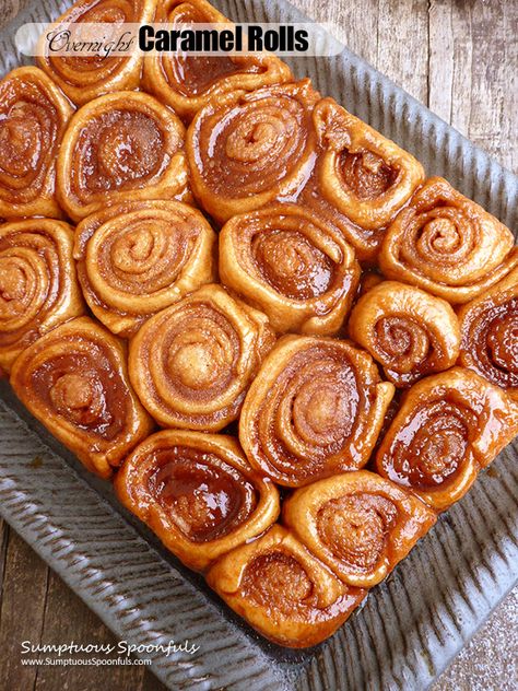 There's nothing quite like waking up to fresh hot homemade caramel rolls. When I was little, my grandma (on my mom's side) used to make caramel rolls. Most everything else she made was awful Caramel Roll Recipe, Overnight Caramel Rolls, Homemade Caramel Rolls, Cinn Rolls, Caramel Rolls, Braided Bread, Yeast Rolls, Dough Ingredients, Cinnamon Rolls Homemade