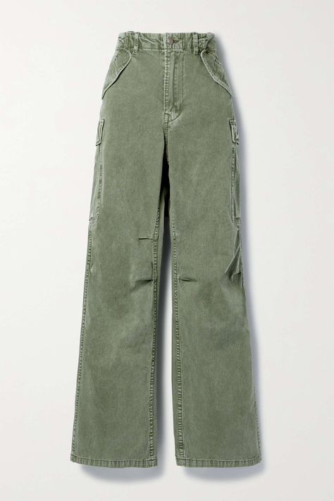 Celana Kargo, R13 Denim, High Waisted Cargo Pants, Designer Pants, Pants Green, Stretchy Pants, Easy Trendy Outfits, Green Pants, Really Cute Outfits