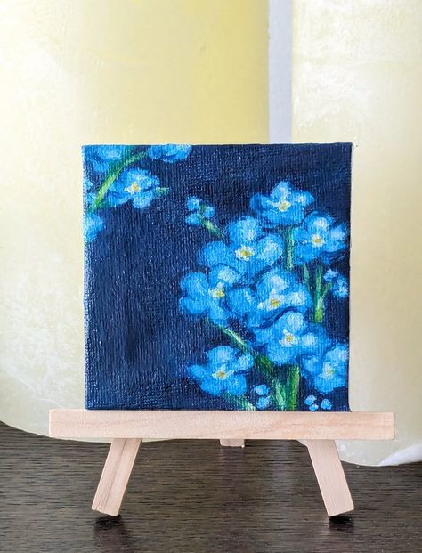 This Acrylic Paintings item is sold by Acryleena. Ships from Warrington, PA. Listed on Aug 31, 2024 Mini Simple Painting, Small Acrylic Painting Ideas, فنسنت فان جوخ, Flower Acrylic Painting, Art Mini Toile, Easy Flower Painting, Flower Acrylic, Simple Acrylic, Forget Me Not Flower