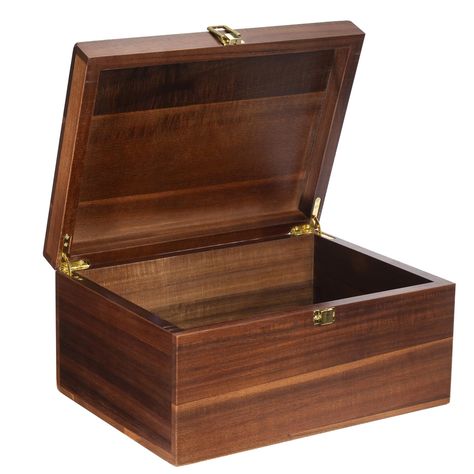 PRICES MAY VARY. 【Large Wood Storage Box】This wood box is handcrafted from premium quality Acacia wood. Its sturdy construction will stand the test of time, and the large 11L x 8.9W x4.9H IN Wooden Storage Box provides enough space for most storage needs. 【Durable Wooden Box 】 The wood box is handmade from acacia wood, the natural grain of the wood is clearer and the surface is smoothed for a more textured look. 90 degree gold hinges lock the lid in the upright position, which is highly valued f Storing Photos, Wood Keepsake, Wooden Box With Lid, Wood Keepsake Box, Wooden Storage Box, Woodworking Box, Wood Storage Box, Wooden Keepsake Box, Wooden Storage Boxes