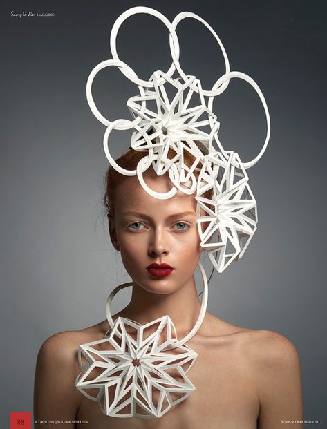 Just Paper | NOT JUST A LABEL Paper Headpiece, Paper Folding Techniques, Folding Techniques, Paper Fashion, Paper Dress, Body Adornment, Paper Diy, Paper Hat, Fancy Hats