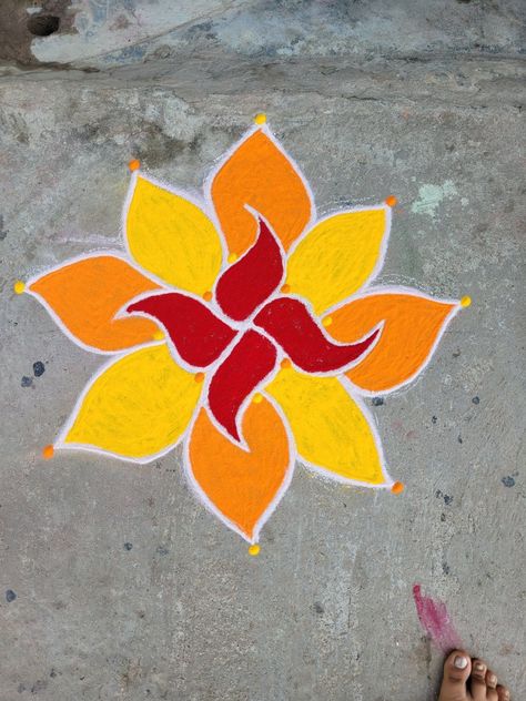 Swastik Rangoli Designs, Cartoon Rangoli, Swastik Rangoli, Cartoons Rangoli, Border Rangoli, Rangoli Designs Simple Diwali, Rangoli Border, Rangoli Borders, Rangoli Kolam Designs