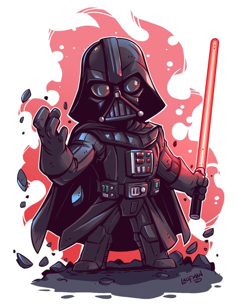 Venha para o lado negro da força comigo e seja pequeno como eu Chibi, Darth Vader, Star Wars