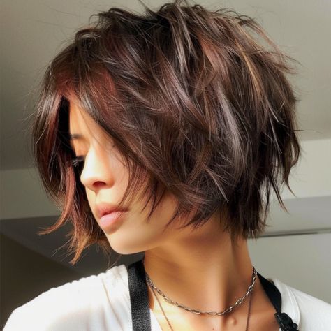 75 Perfect Short Choppy Hairstyles You Must Try Short Choppy Hairstyles, Choppy Hairstyles, Choppy Bob Haircuts, Bob Hairstyles For Thick, Choppy Bob Hairstyles, Bob Haircut For Fine Hair, Messy Short Hair, Edgy Short Hair, Choppy Hair