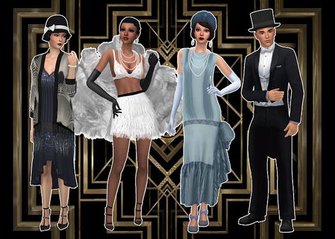 Sims 4 Roaring 20s Cc, Sims 4 Great Gatsby Cc, Sims 4 Flapper Cc, Sims 4 Cc 1920s Clothes, Sims 4 20s Cc, 1920s Sims 4 Cc, Sims 4 1920s Cc, 1920s Evening Dress, Sims 4 Decades Challenge