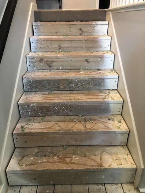 Redo Stairs, Diy Stairs Makeover, Diy Staircase Makeover, Stairs Makeover Ideas, Stair Renovation, Stairs Renovation, Stair Makeover, Diy Staircase, Stairs Makeover