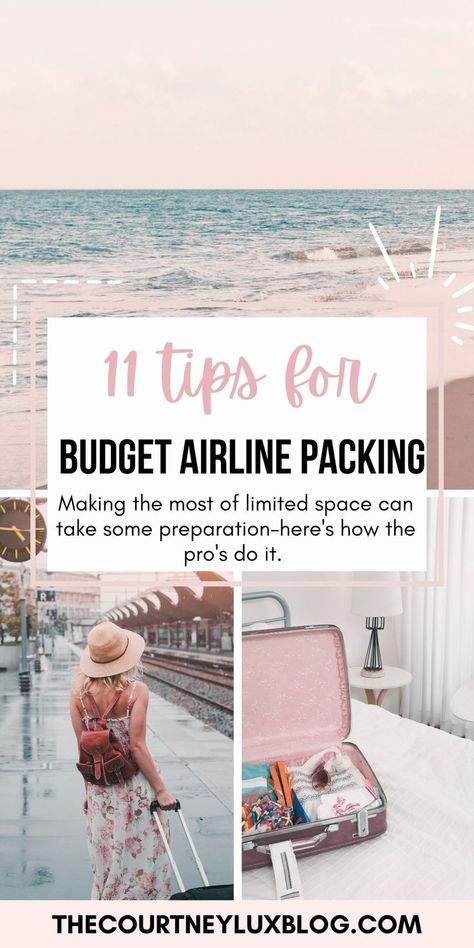 Making the most of limited space can take some preparation, so here's my list of 11 Essential Tips to Pack For Budget Airlines. Frontier Airlines, Spirit Airlines, Cheap Flights, Budget Travel, Travel Itinerary, Female Travel, Beach Trip, Girls Trip, The Queen