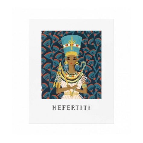 0 Nefertiti Illustration, Nefertiti Art, Anna Bond, Illustrated Art, Everyday Art, Stationery Accessories, Historical Art, Gouache Painting, Figurative Art