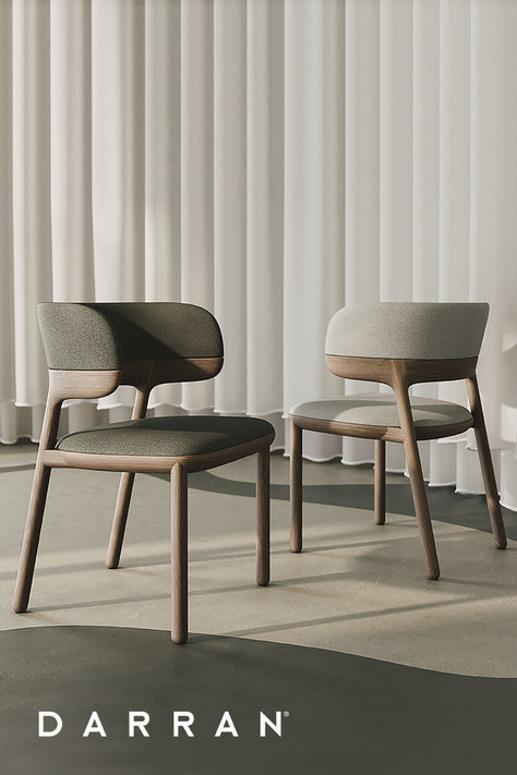 Uplift, designed by Alyssa Coletti, is an accent piece that truly defines the meaning of “guest" chair. #interiordesign #officedesign #modernchair #furnituredesign #hipfinalist #sponsored Elegant Chair Design, Dining Chair Ideas, Chair Cafe Design, And Tradition, Unique Chairs Design, Designer Chair, Wood Chair Design, Modern Luxury Interior, Cafe Chair