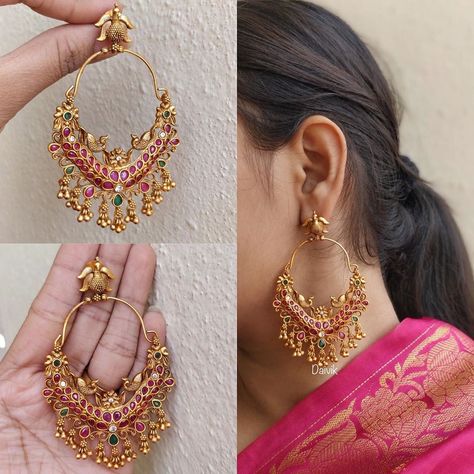 Indian Jewelry Earrings, American Diamond Jewellery, Antique Jewellery Designs, Jewelry Set Design, Gold Necklace Indian Bridal Jewelry, Antique Engagement Ring, Antique Jewelry Indian, Indian Jewellery Design Earrings, Gold Bride Jewelry