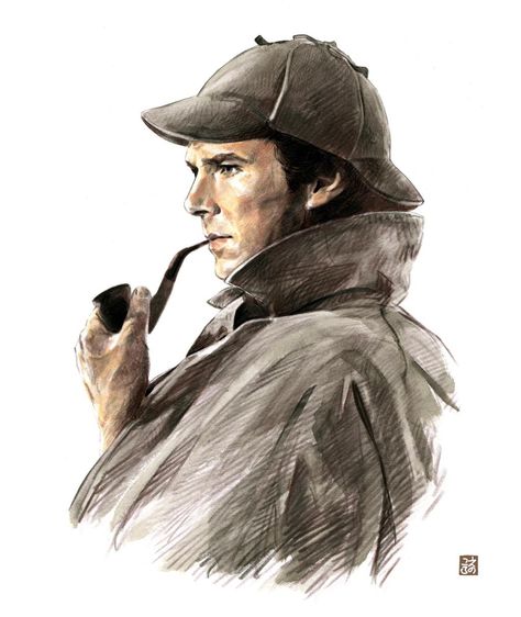 Benedict Cumberbatch's Sherlock Holmes Sherlock Artwork, Bride Fan, Sherlock Scarf, Johnlock Fanart, Faraway Tree, Jeremy Brett, Manga Studio, Sherlock Holmes Bbc, Sherlock Fanart