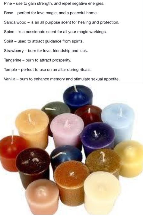 Meaning for scented candles Incense Scent Meaning, Candle Scrying, Candle Magik, Candle Magick Spells, Candle Healing, Wiccan Candle, Candle Color Meanings, Candle Meaning, Witch Spells