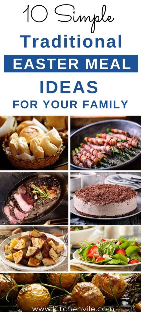 10 Simple Traditional Easter Meal Ideas For Your Family. easter cooking/easter celebration ideas/easter diy food/easter parties/easter ideas food/ Easter Ideas Food, Easter Celebration Ideas, Easter Meal Ideas, Seasonal Meals, Easter Meals, Easy Easter Dinner, Easter Dinner Menus, Food Easter, Easter Foods