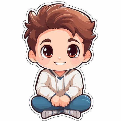 Vector cute kid illustration | Premium Vector #Freepik #vector #chibi #cartoon-vector #boy-character #male-cartoon Charectors Design, Chibi Boy Cute, Cartoon Art Boy, Boy Illustration Art, Little Boy Illustration, Cute Animation Cartoon, Male Chibi, Cute Boy Cartoon, Boy Cartoon Drawing