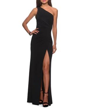 One Shoulder Black Formal Dress, One Arm Prom Dress, Outfits Joda, Black Tie Wedding Attire, Long Jersey Dress, Casual Chique, Prom Dress Styles, Guest Attire, Designer Prom Dresses