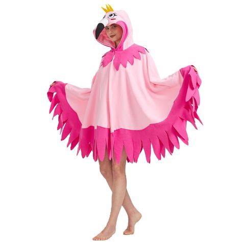 PRICES MAY VARY. Flamingo Costume Material: Flamingo Costume Made In 100% Polyester. Flamingo Details: TheFlamingo Cape Has A Vivid Expression. Whether You Wear It At Home Or At A Party, You Will Be The Center Of Attention. Flamingo Costume Cozy: Flamingo Costume Pajamas is a special blend of comfort and fun, these plush materials are soft to the touch and keep you warm in the cold winter months. You can easily slip it on over existing clothes or jackets Best Gift: The best choice for Christmas, Not Scary Halloween Costumes, Flamingo Halloween Costume, Book Characters Dress Up, Flamingo Costume, Character Dress Up, Cape Costume, Inflatable Costumes, Scary Halloween Costumes, At A Party