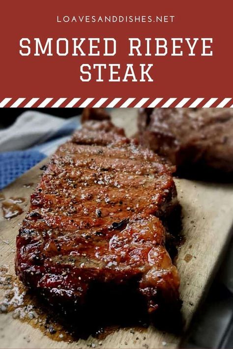 Steak In Smoker, Steak On Smoker Grill, Steaks On The Smoker, Steak On The Smoker, Smoker Steak Recipe, Pit Boss Steak Recipes, Smoked Rib Eye Steak, Smoked Steak Electric Smoker, Traeger Ribeye Steak