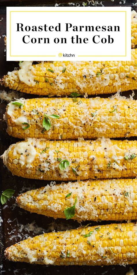 British Dessert Recipes, Best Corn On The Cob Recipe, Parmesan Corn On The Cob, Parmesan Corn, Corn In The Oven, Oven Roasted Corn, Corn On The Cob Recipe, Corn Recipes Side Dishes, Butter Corn