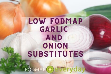 Low FODMAP Garlic & Onion Substitutes We love garlic and onions – of all sorts, from white, yellow and red onions, to shallots, leeks, scallions, chives, you name it – but they don’t love us back. Possibly one of the first things you learn when you are introduced to the low FODMAP diet is that garlic and many types of alliums (onions) are […] The post Low... Gallbladder Removal Diet, Low Fodmap List, Infused Oil Recipes, Ibs Friendly Food, Low Fodmap Diet Recipes, Fructose Free, 10 Healthy Foods, Healthy Food Swaps, Fodmap Diet Recipes