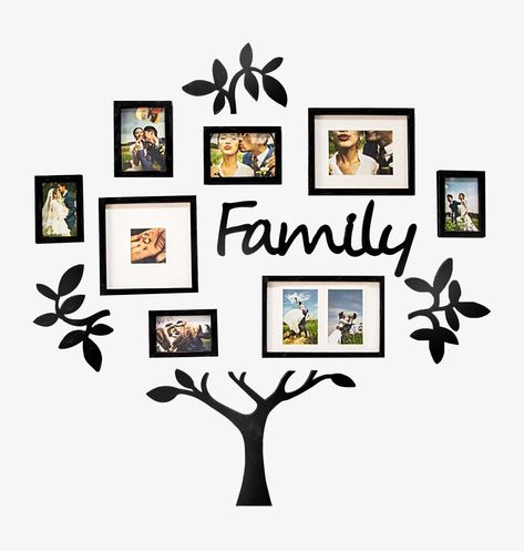 PRICES MAY VARY. GALLERY DESIGN - Total 8 photo frames which holds 9 pictures of size of (4"x6" , 5"x7" and 4"x4" ) to display , sets also include: (1) Family Plaque (2) Leaves Plaque (3) Trunk Plaque | Comes with easy to install hanging hardware | Beautiful life tree display design for all the pieces PREMIUM MATERIAL - frame made by PVC material | high Tensile strength and Bending strength | smooth and fine surface and clear glass LIGHTWEIGHT - Not easy to fall off with Wall Mounting Design | H Family Tree Photo Frame, Family Tree Picture Frames, Wall Hanging Photo Frames, Family Plaque, Family Tree Photo, Picture Frames For Sale, Frame Wall Collage, Collage Foto, Family Tree Frame