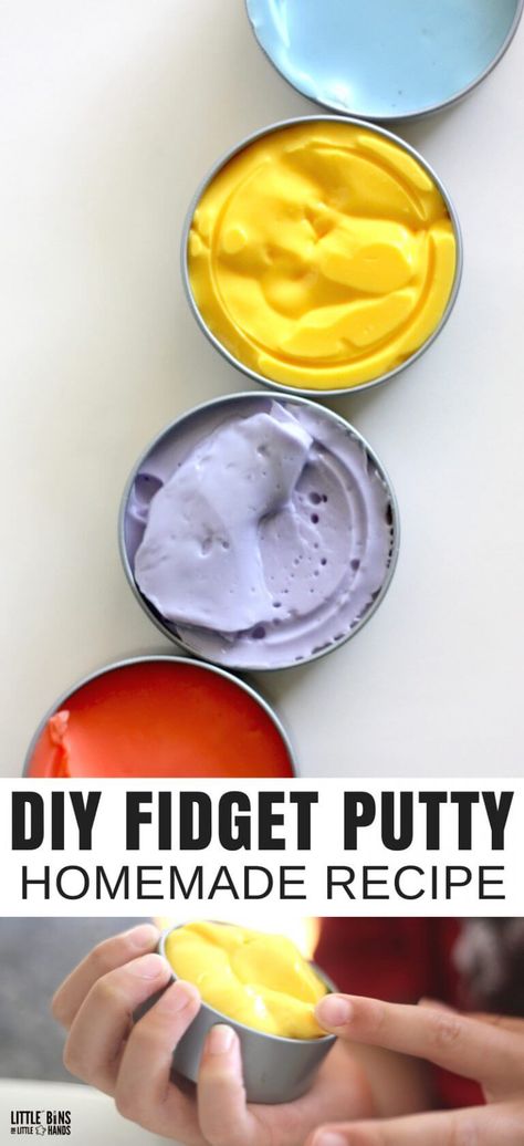 Diy Therapy Putty, Sensory Putty Diy, Crazy Aaron’s Thinking Putty Recipe, Therapeutic Crafts For Adults, Easy Diy Fidgets, Diy Sensory Crafts, Best Slime Recipe Ever, Easy Homemade Crafts, Useful Things To Make