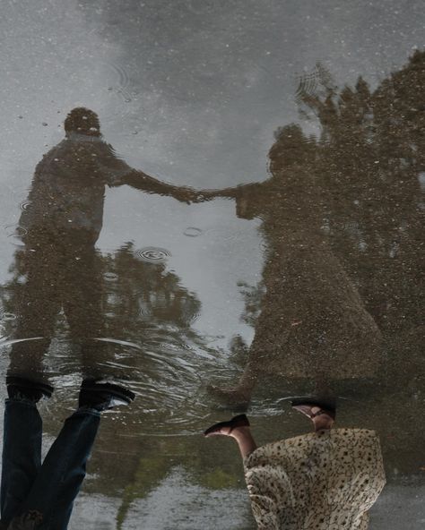 Does it get any more romantic than dancing in the rain?? Full downpour in the middle of Y+B’s engagement session but we made the most of it 🌧️ Couples Photo Shoot In The Rain, Rainy Fall Engagement Pictures, Couple Dancing Photo, Rainy Day Engagement Photos, Rainy Day Couple Photoshoot, Engagement Photos Rain, Non Traditional Couple Photos, Rain Proposal, Engagement Photos In The Rain