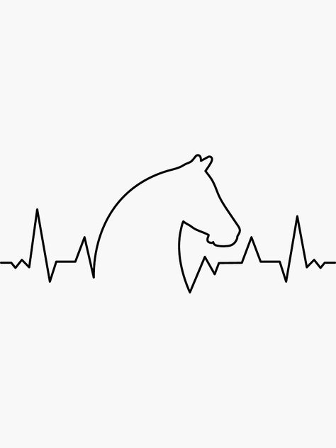 "Horse Heartbeat Horse Lover" Sticker by qualitytees | Redbubble Easy Horse Drawing, Horse Heartbeat, Packaging Design Trends, Lover Sticker, Horse Drawing, Hobby Horse, Cute Horses, Horse Lover, In A Heartbeat