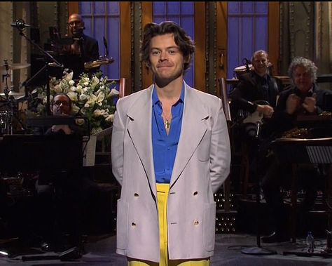 Snl Harry Styles, Harry Styles Snl, Harry Outfits, Harry Styles Drawing, Jacket Drawing, Harry Styles Outfit, Celebrity Style Red Carpet, Harry Styles Pictures, Harry Styles Photos