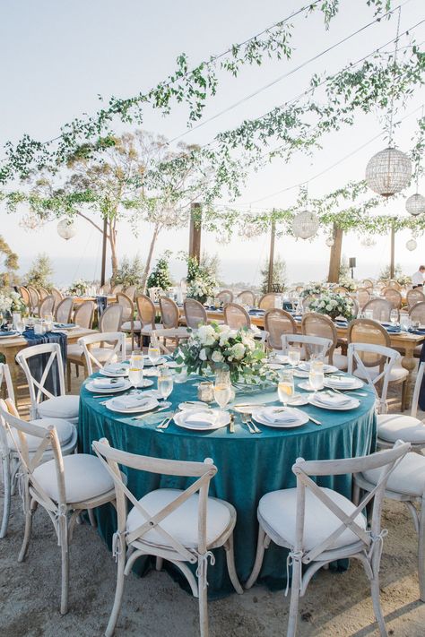 Color Palette Eucalyptus, Bermuda Blue Wedding, Ocean Blue Wedding, Soft Blue Color Palette, Timeless Elegant Wedding, Flowers Chandelier, Chandelier Installation, Dinner Reception, White Winter Wedding