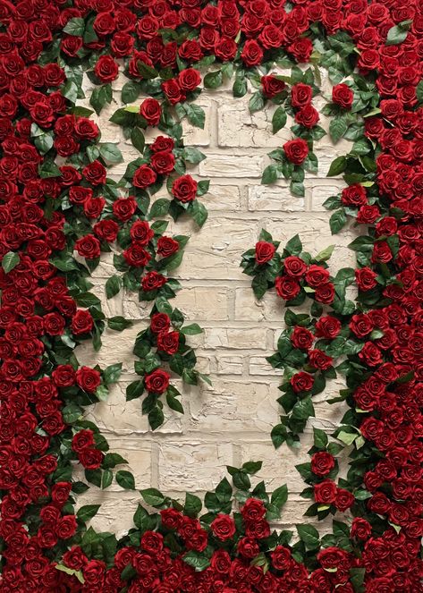 Rose Wall Garden, Garden Of Roses Aesthetic, Roses On Wall, Rose Wall Wedding, Red Rose Background, Rose Flowers Drawing, Red Roses Aesthetic, Red Rose Wallpaper, Red Rose Wall