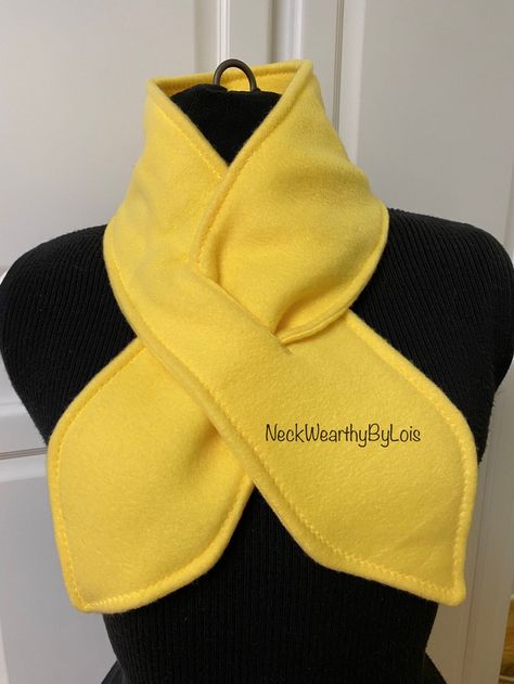 Soft Yellow Neck Warmer Scarf Keyhole Pull Through Scarf - Etsy Scarf Keyhole, Scarf Sewing, Winter Scarf Gift, Scarf Sewing Pattern, Keyhole Scarf, Neck Warmers, Soft Yellow, Scarf Gift, Pull Through