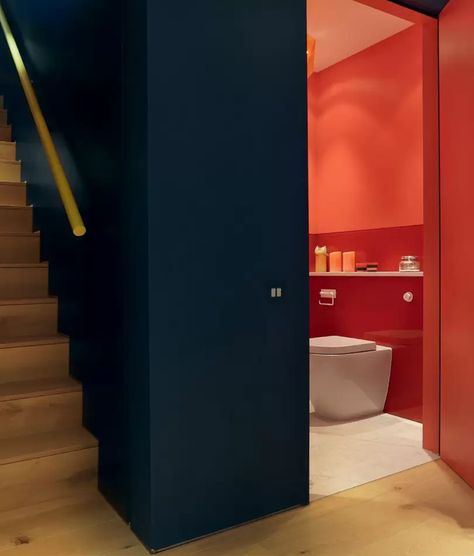 Small downstairs loo ideas | House & Garden Small Toilet And Sink Room Ideas, Windowless Toilet Ideas, Narrow Downstairs Toilet Ideas, Bright Downstairs Toilet Ideas, Small Cloakroom Toilet, Small Downstairs Toilet Ideas, Downstairs Toilet Ideas, Notting Hill House, Understairs Toilet