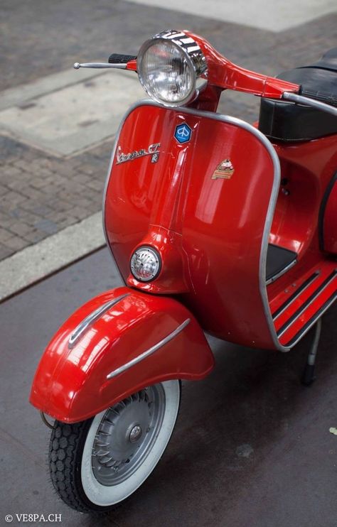 The Vespa is a line of scooters patented on April 23, 1946 by the company Piaggio  Co, S.p.A. The name Vespa, which means "wasp" in Italian, was chosen by Enrico Piaggio. Vespa Vintage Italy, Vespa 400, Red Vespa, Vespa Ape, Vespa 50, Vespa Primavera, Vespa 125, Vespa Piaggio, Italian Scooter